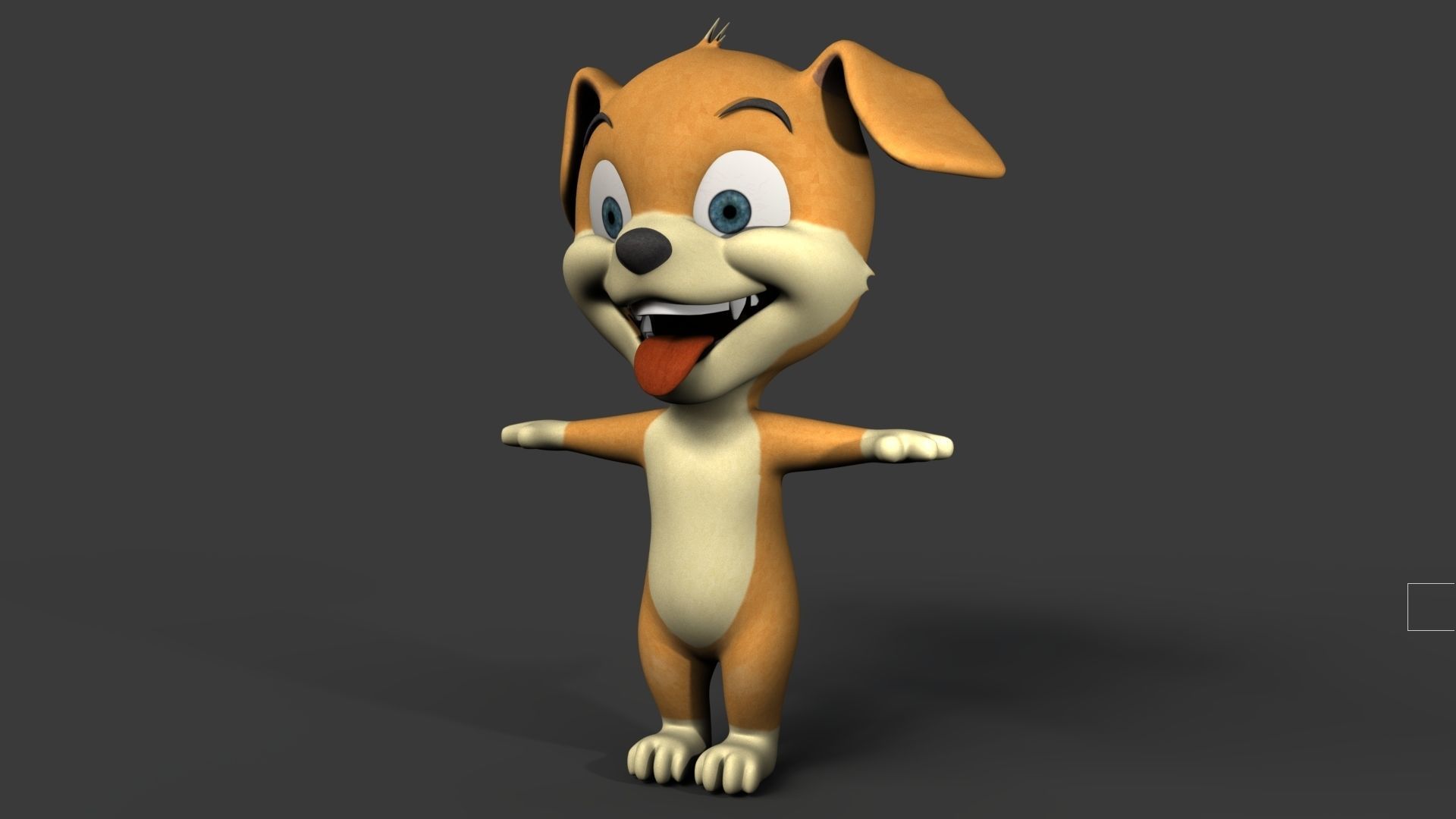 Puppy Low-poly 3D model_11