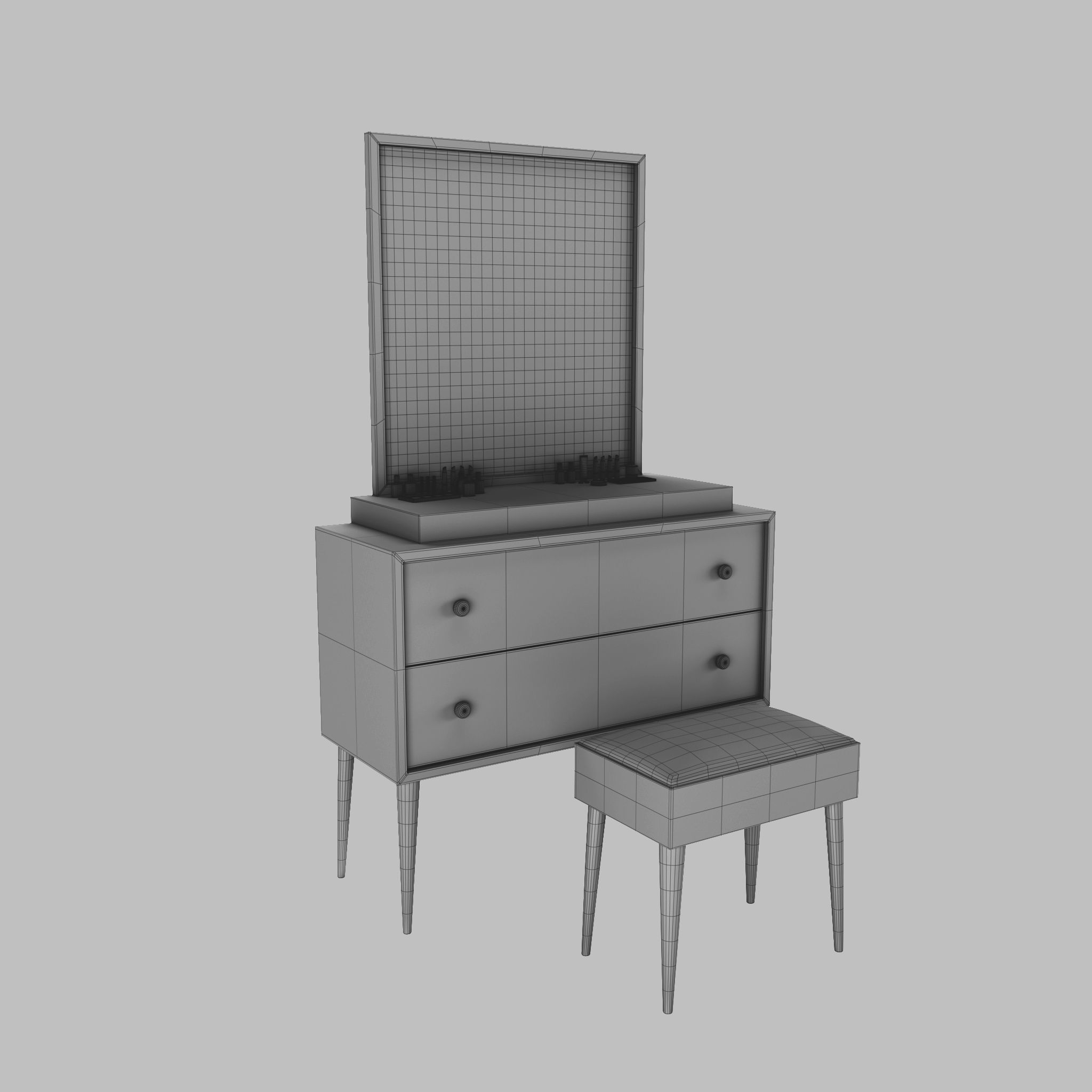 Makeup table Free 3D model_3