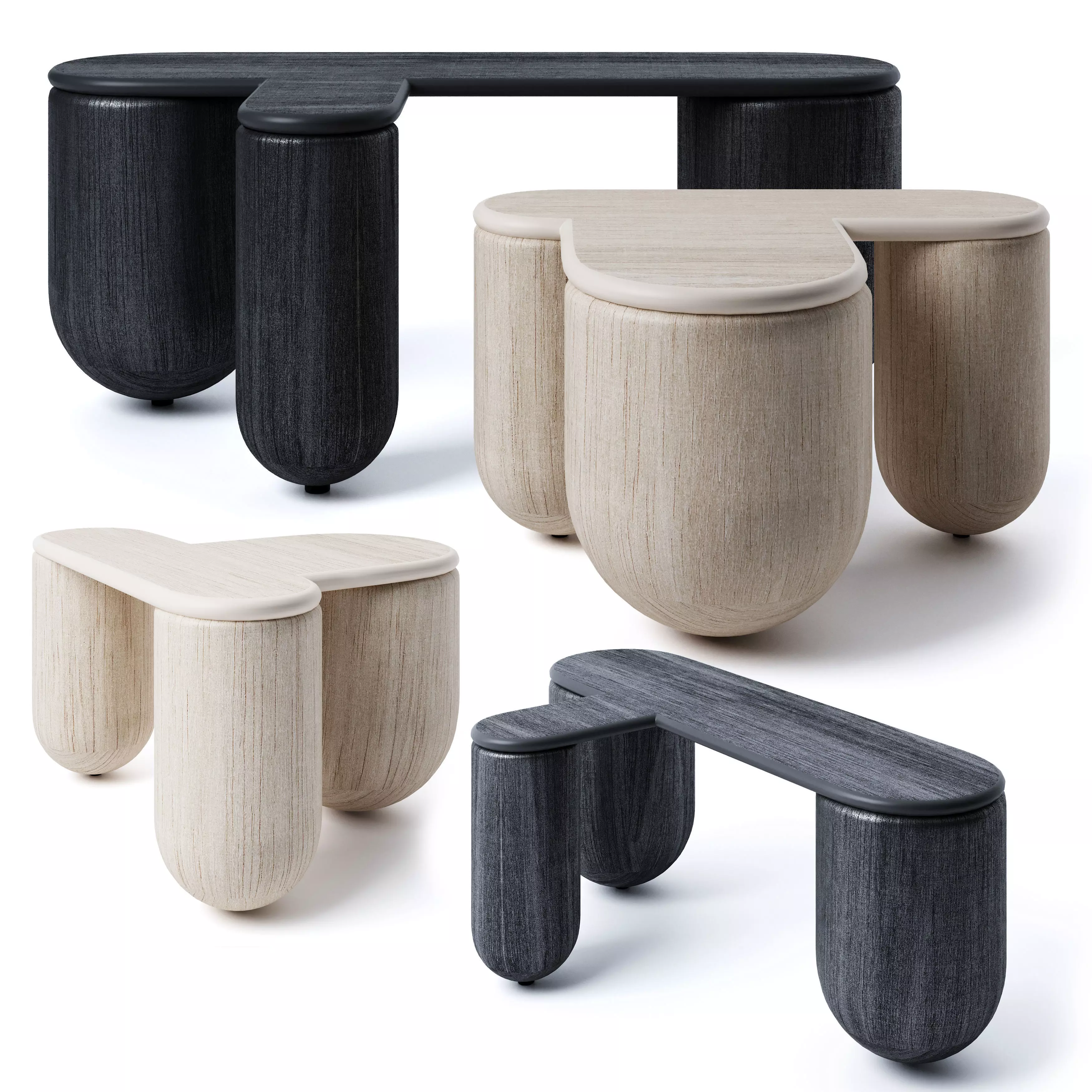 Hello Coffee Table 2-3 Set Free 3D model