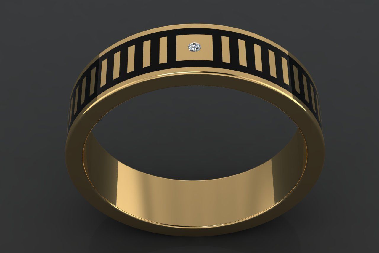 Glamira men ring 3D print model_1