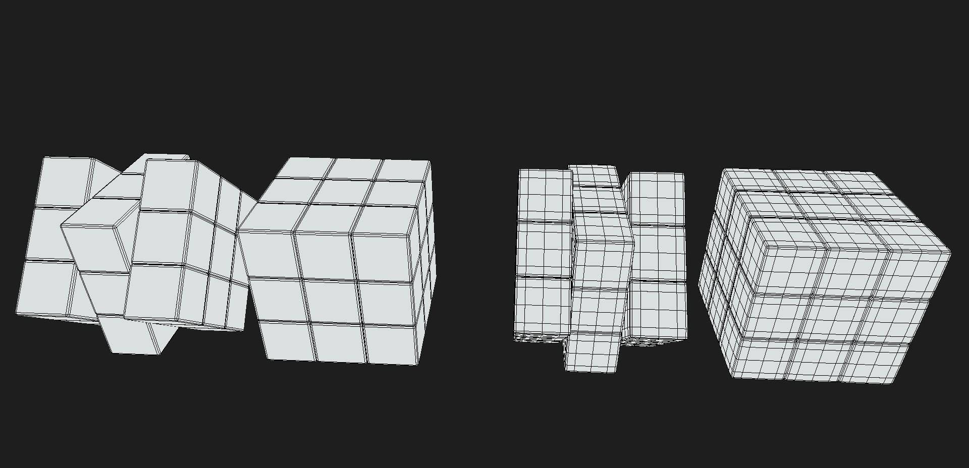 Rubik s Cube Low-poly 3D model_9