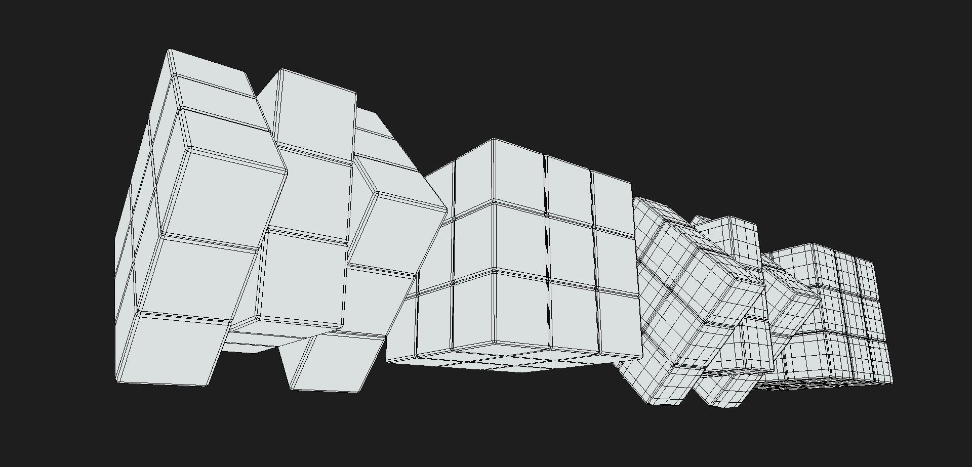 Rubik s Cube Low-poly 3D model_8