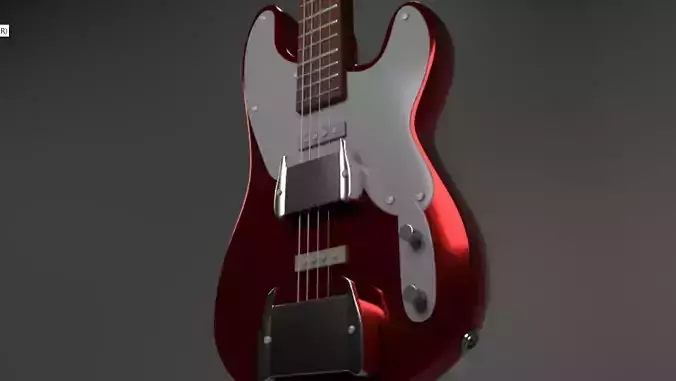 detailed 3d guitar model - ideal for any project            3D model