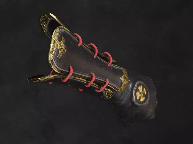 Arm Samurai Realistic Lowpoly Low-poly 3D model_0