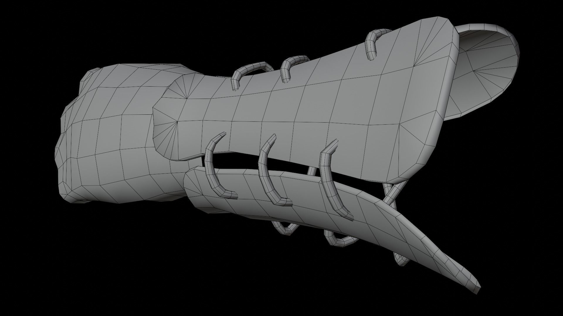 Arm Samurai Realistic Lowpoly Low-poly 3D model_5