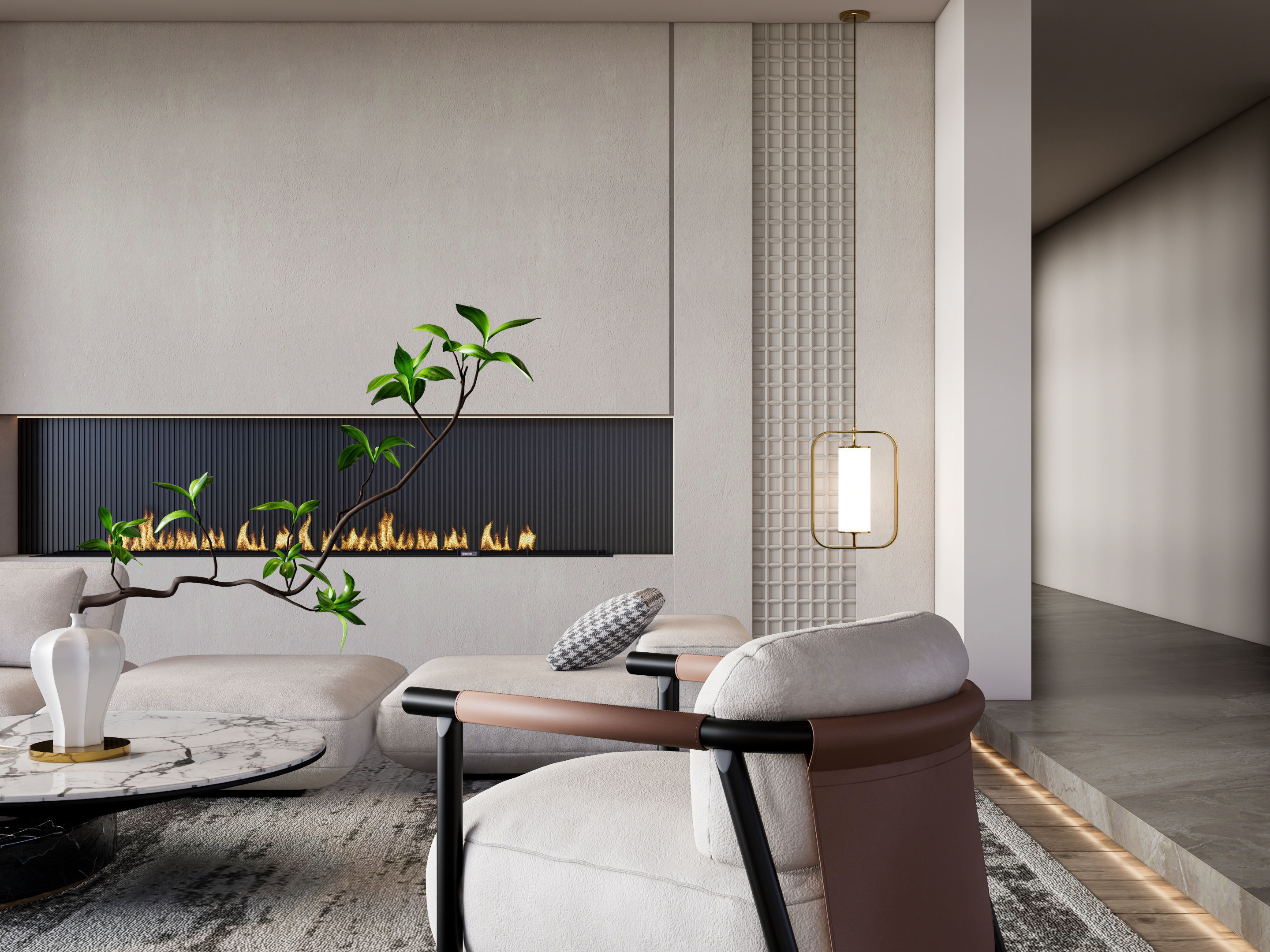 Living room 50 3D model_2