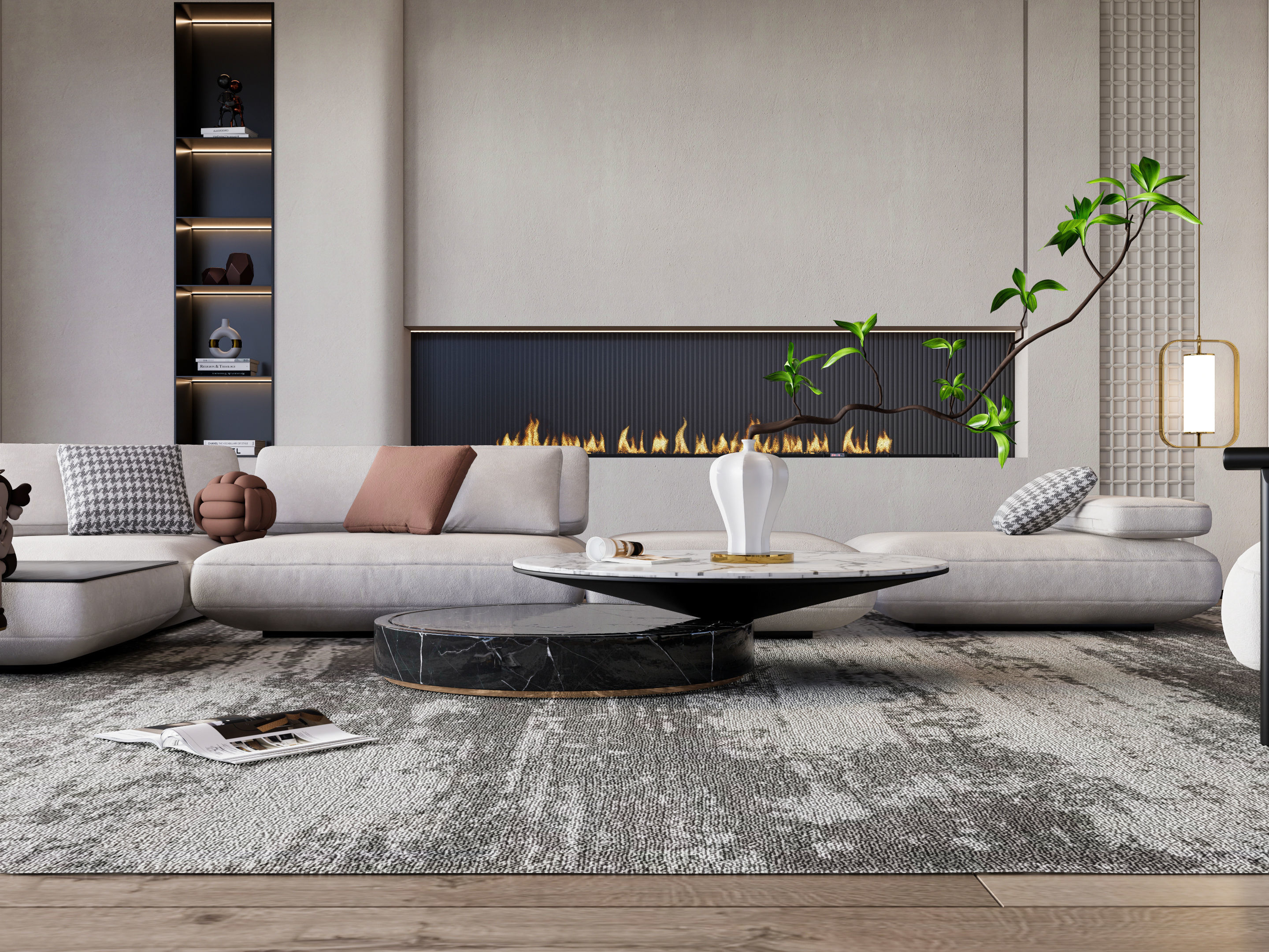 Living room 50 3D model_7