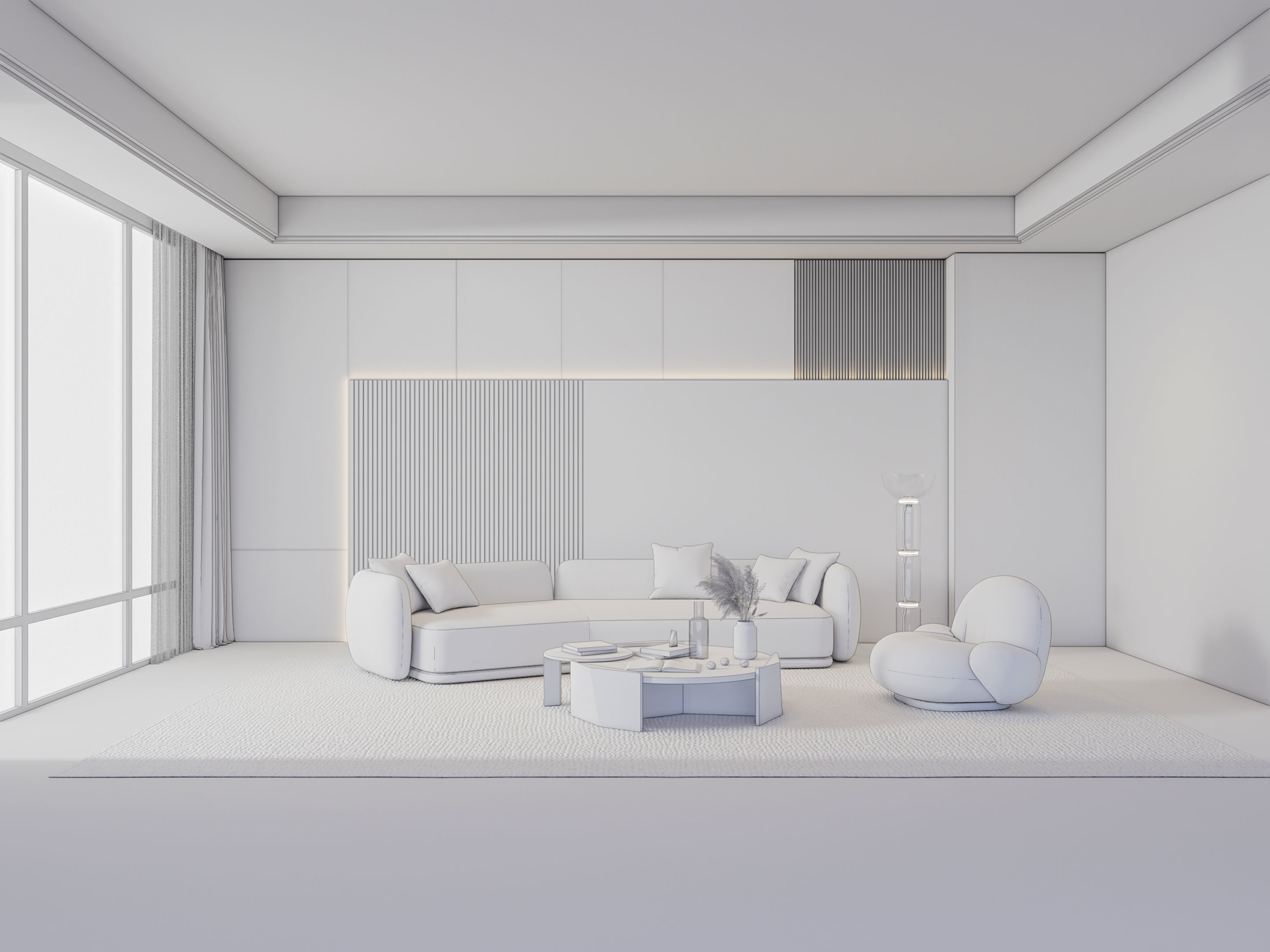 Living room 55 3D model_15