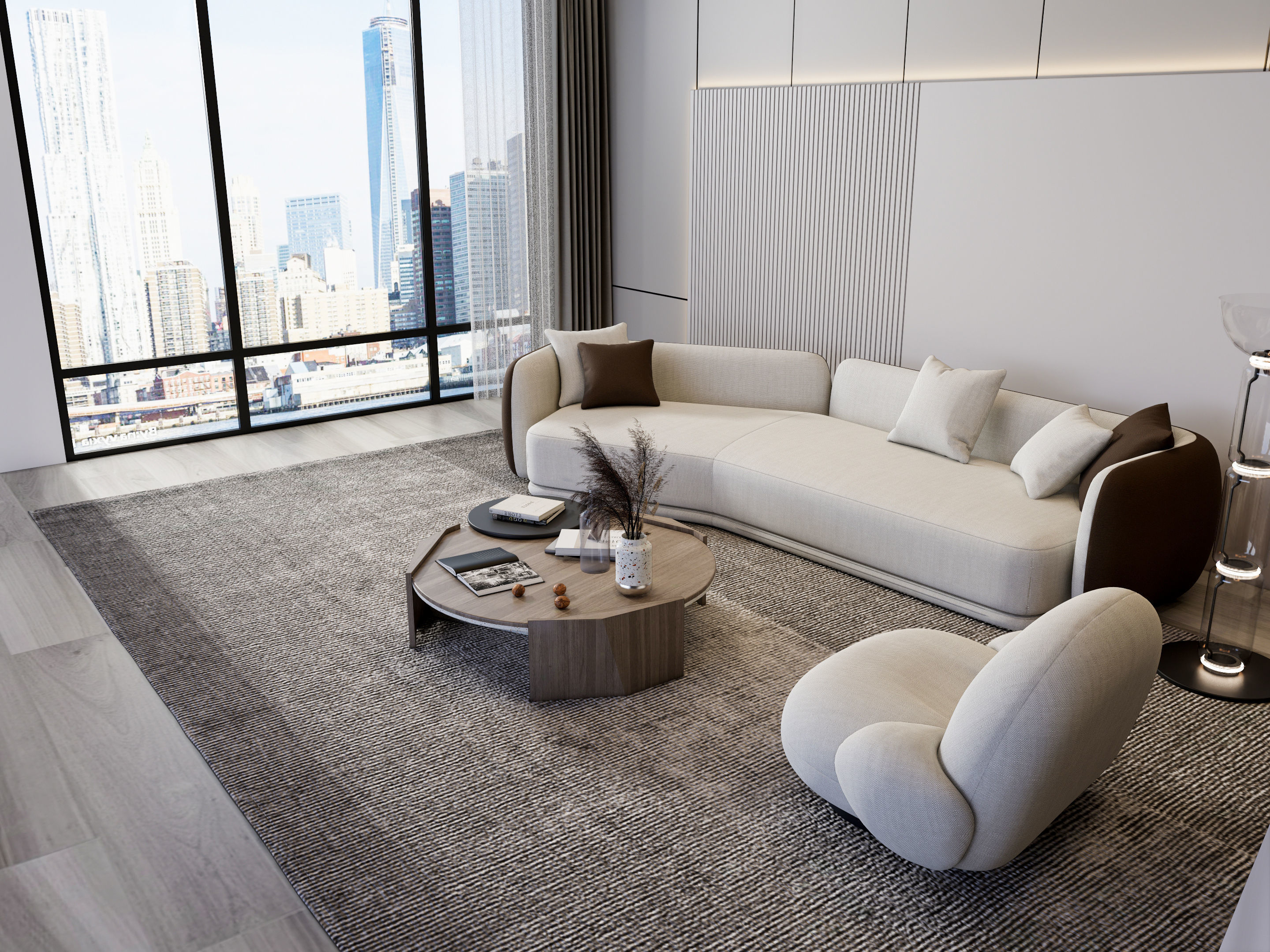 Living room 55 3D model_5