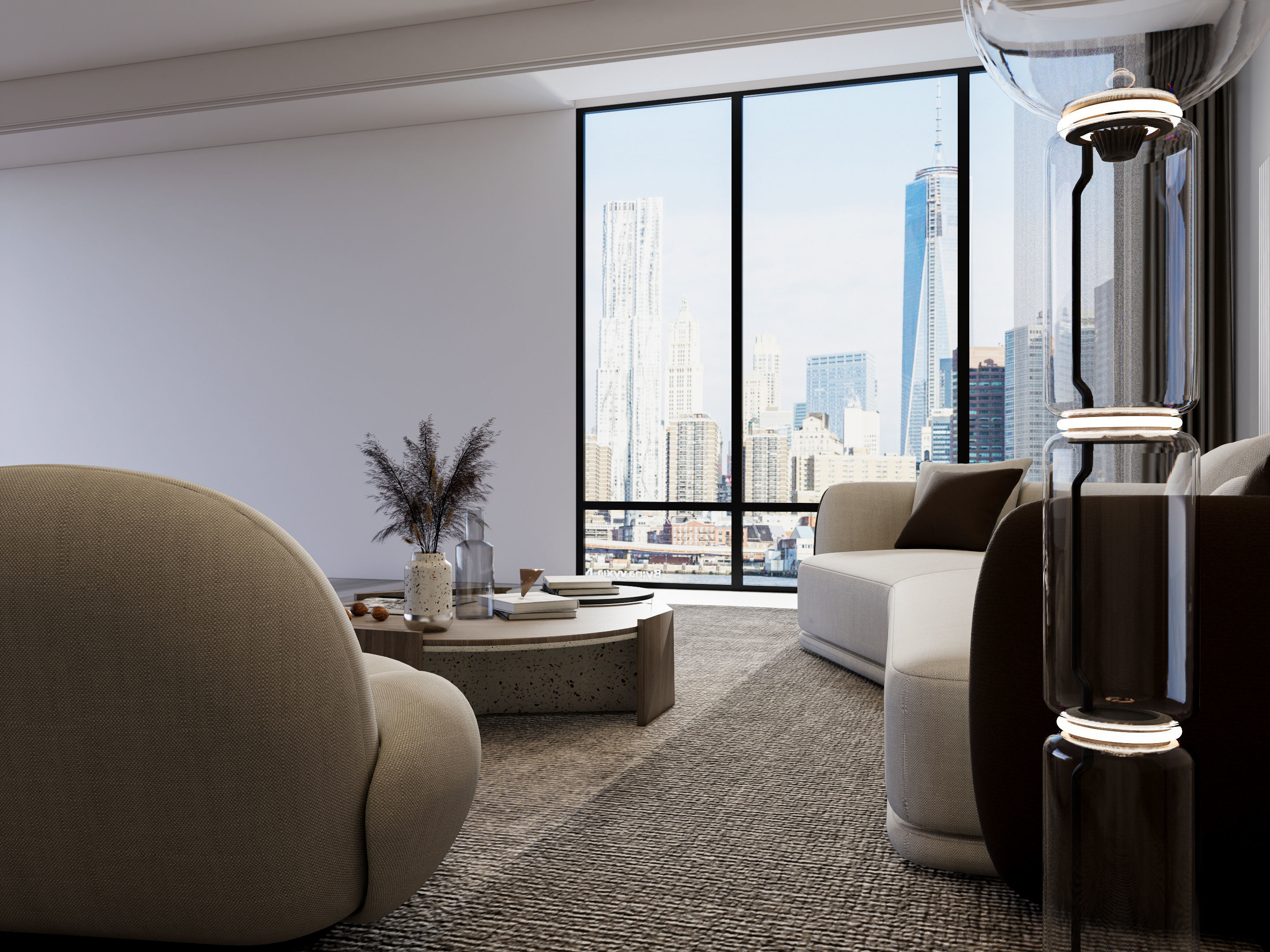 Living room 55 3D model_2