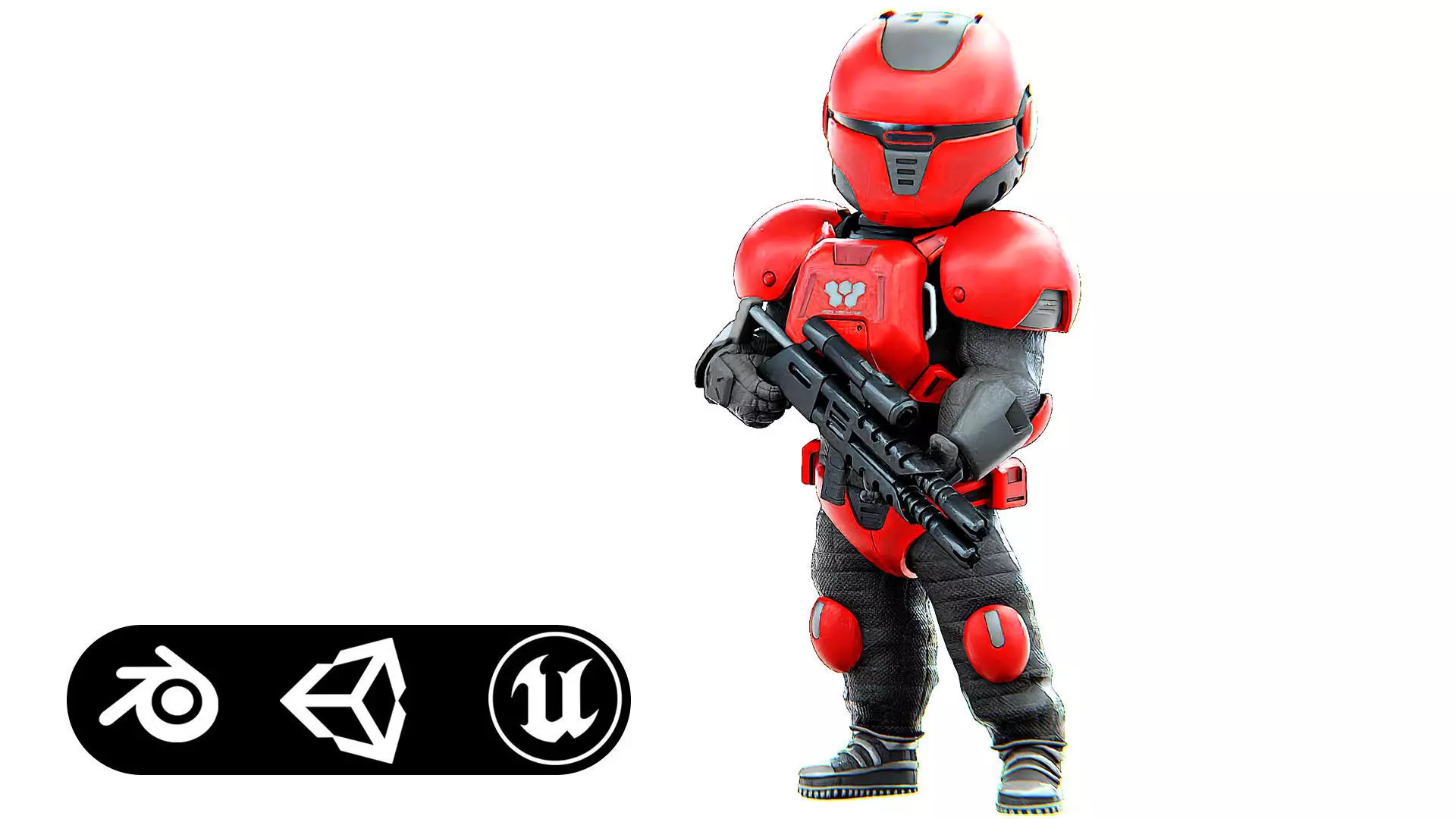 CYBER SOLDIER XC-200 Rigged for Unreal Engine - Unity - MIXAMO 3D model