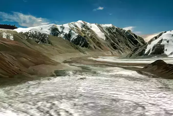 The Korzhenevsky Glacier Kazakhstan