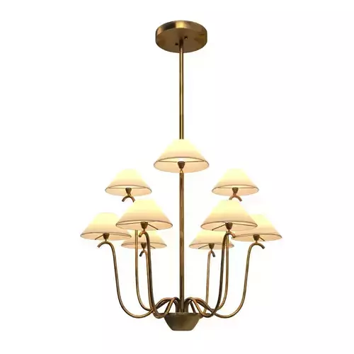 Large Jet Deau Five arm Wall Light In The Style Of Jean Royere