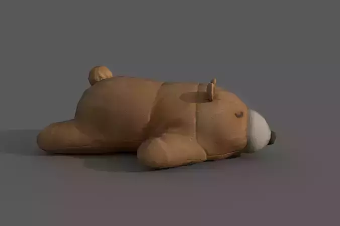 Realistic 3D Model of Adorable Bear Plush Toy