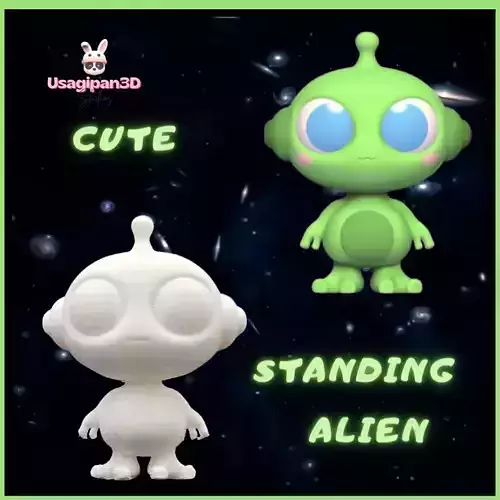 Cute Standing Alien