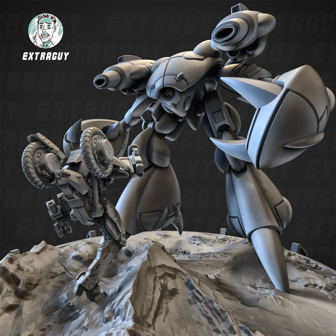 Mecha Crabby Patty Poseable Set 100mm 3D print model_3