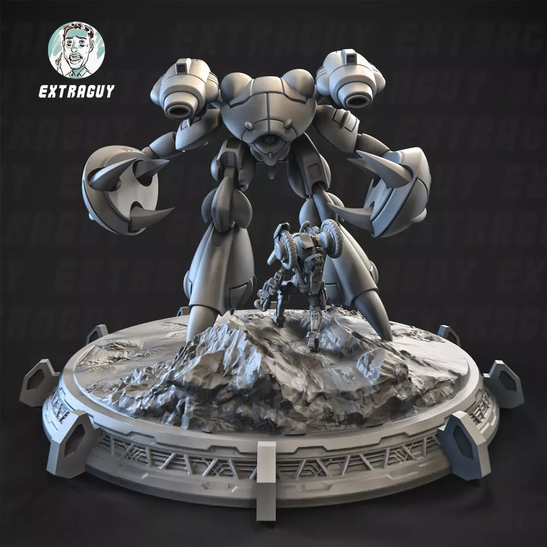 Mecha Crabby Patty Poseable Set 100mm 3D print model_0