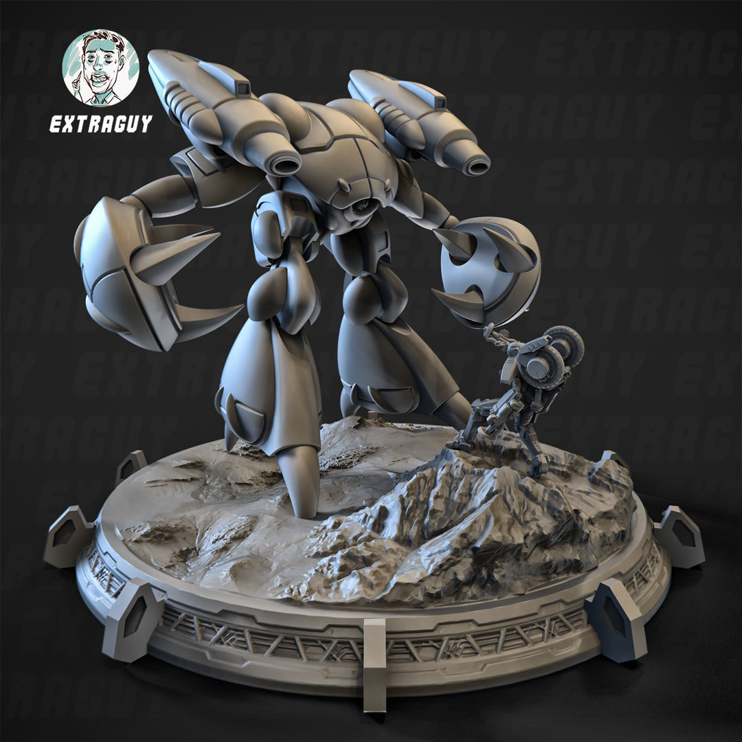 Mecha Crabby Patty Poseable Set 100mm 3D print model_2