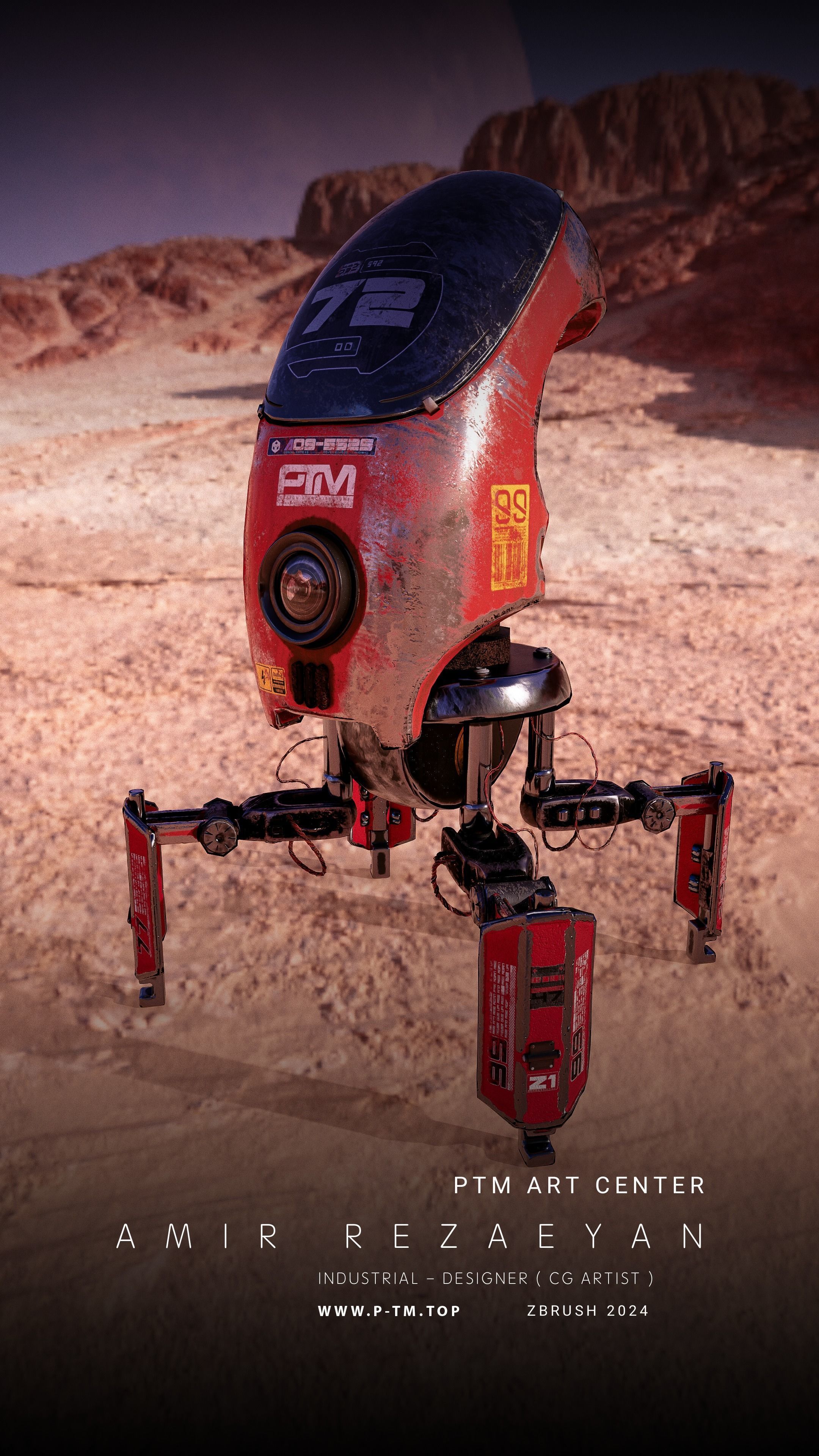 Crab Robot Concept PTM - Amir Rezaeyan 3D model_14