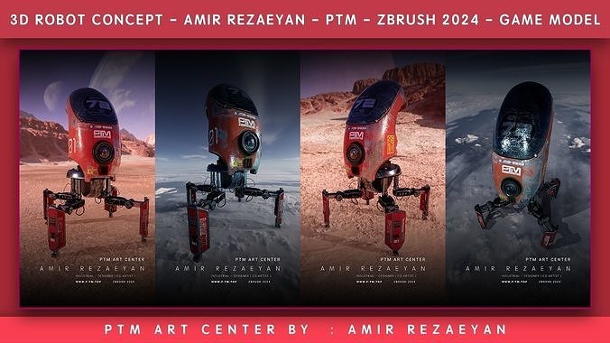 Crab Robot Concept PTM - Amir Rezaeyan 3D model