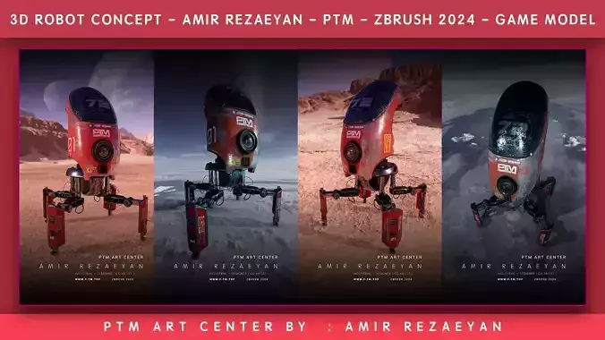 Crab Robot Concept PTM - Amir Rezaeyan 3D model