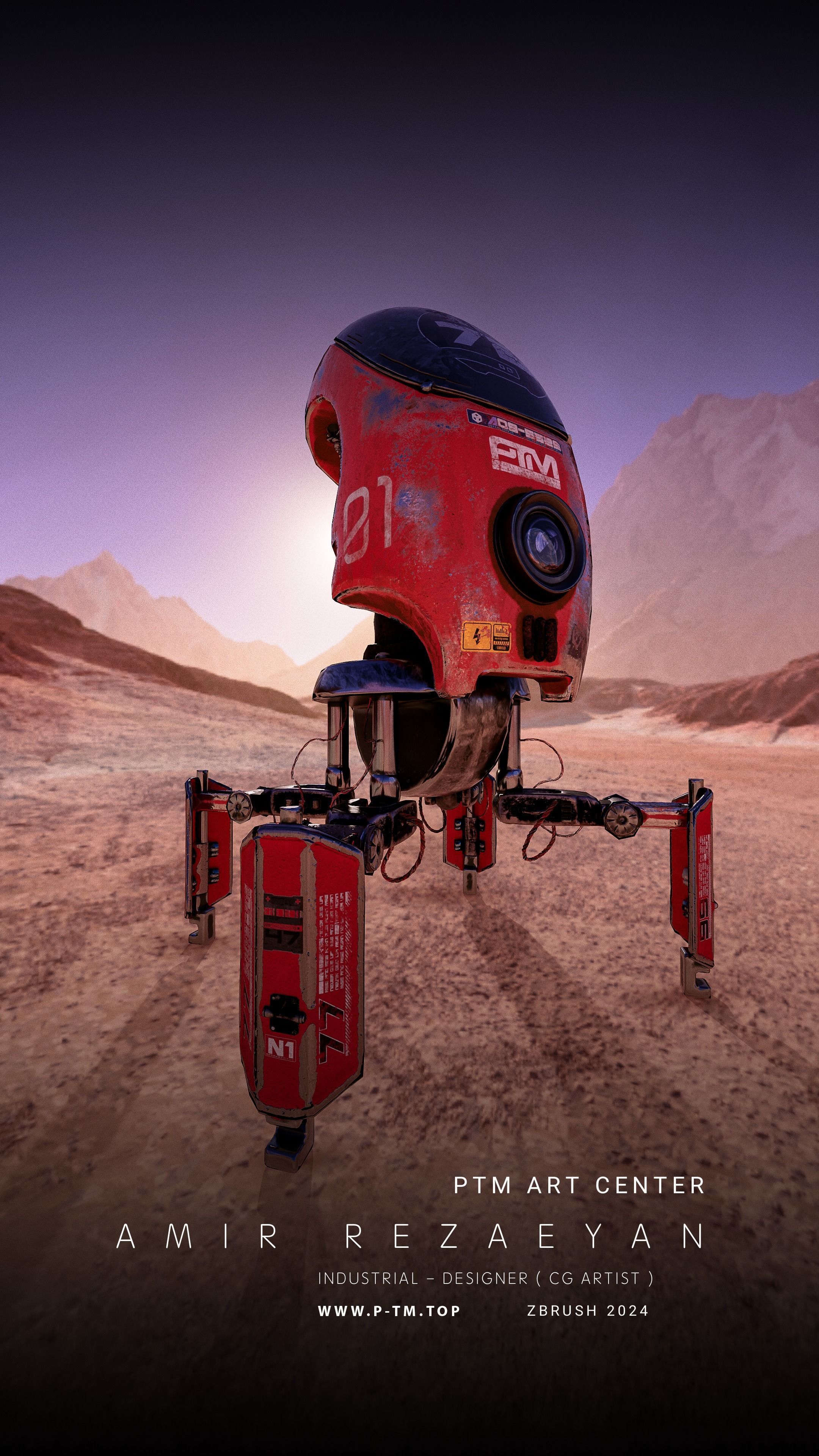 Crab Robot Concept PTM - Amir Rezaeyan 3D model_15