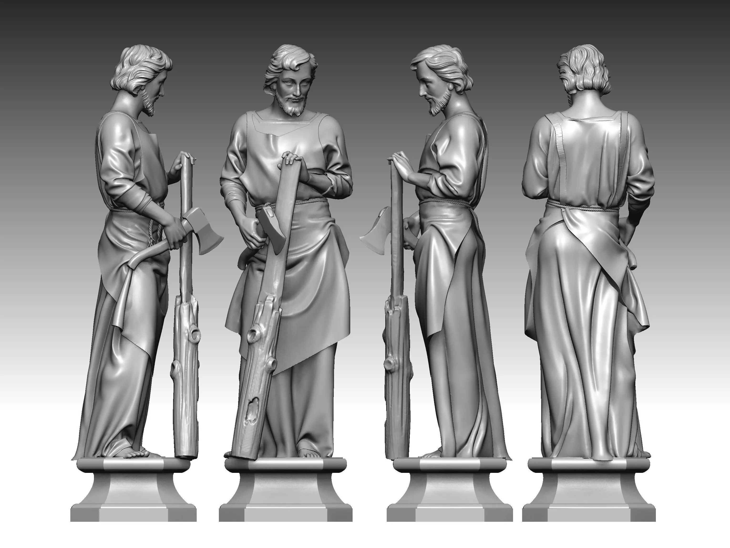 3D model of Lord Jesus carpentry 3D print model