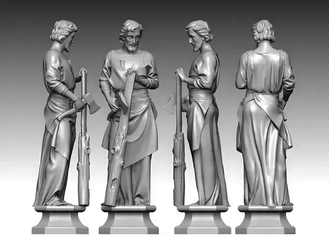 3D model of Lord Jesus carpentry