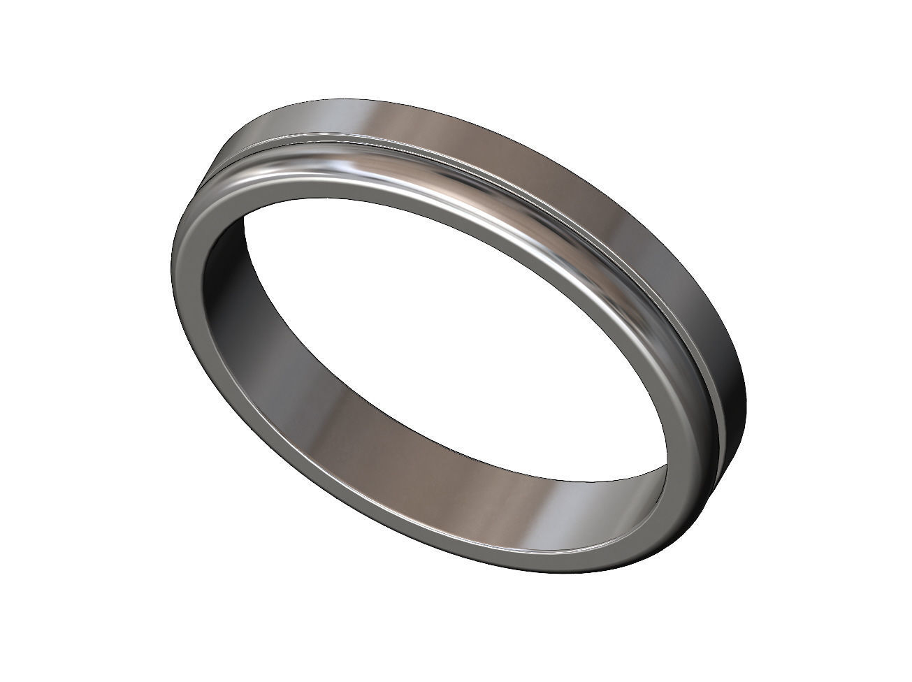 Flate and round simple band US sizes 5to11 3D print model_10