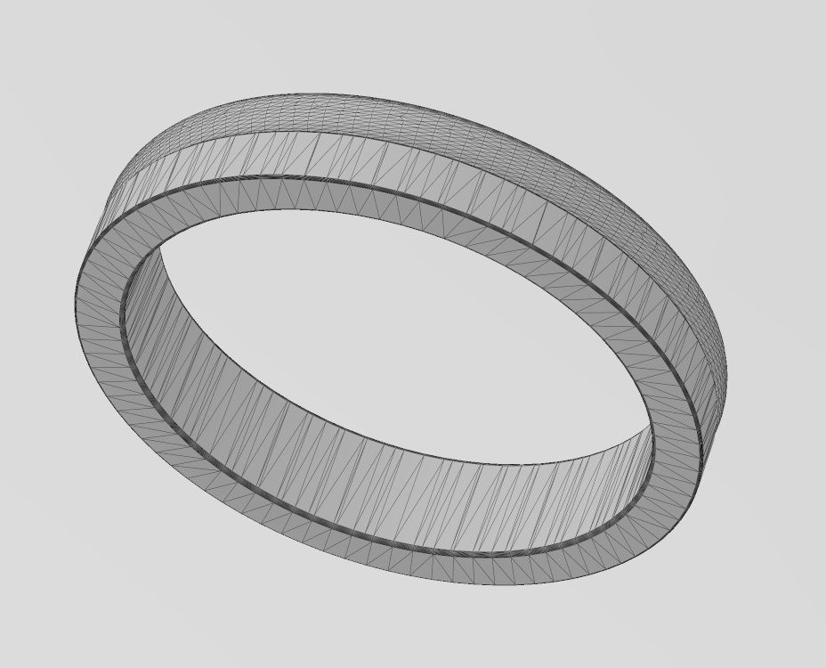 Flate and round simple band US sizes 5to11 3D print model_14