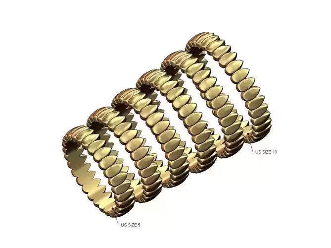 Teardrop eternity pattern band US sizes 5to10