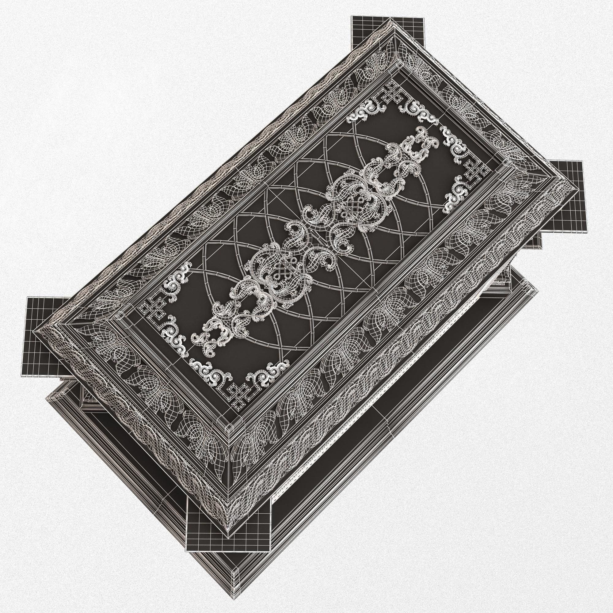 Chest 07 White Low-poly 3D model_11