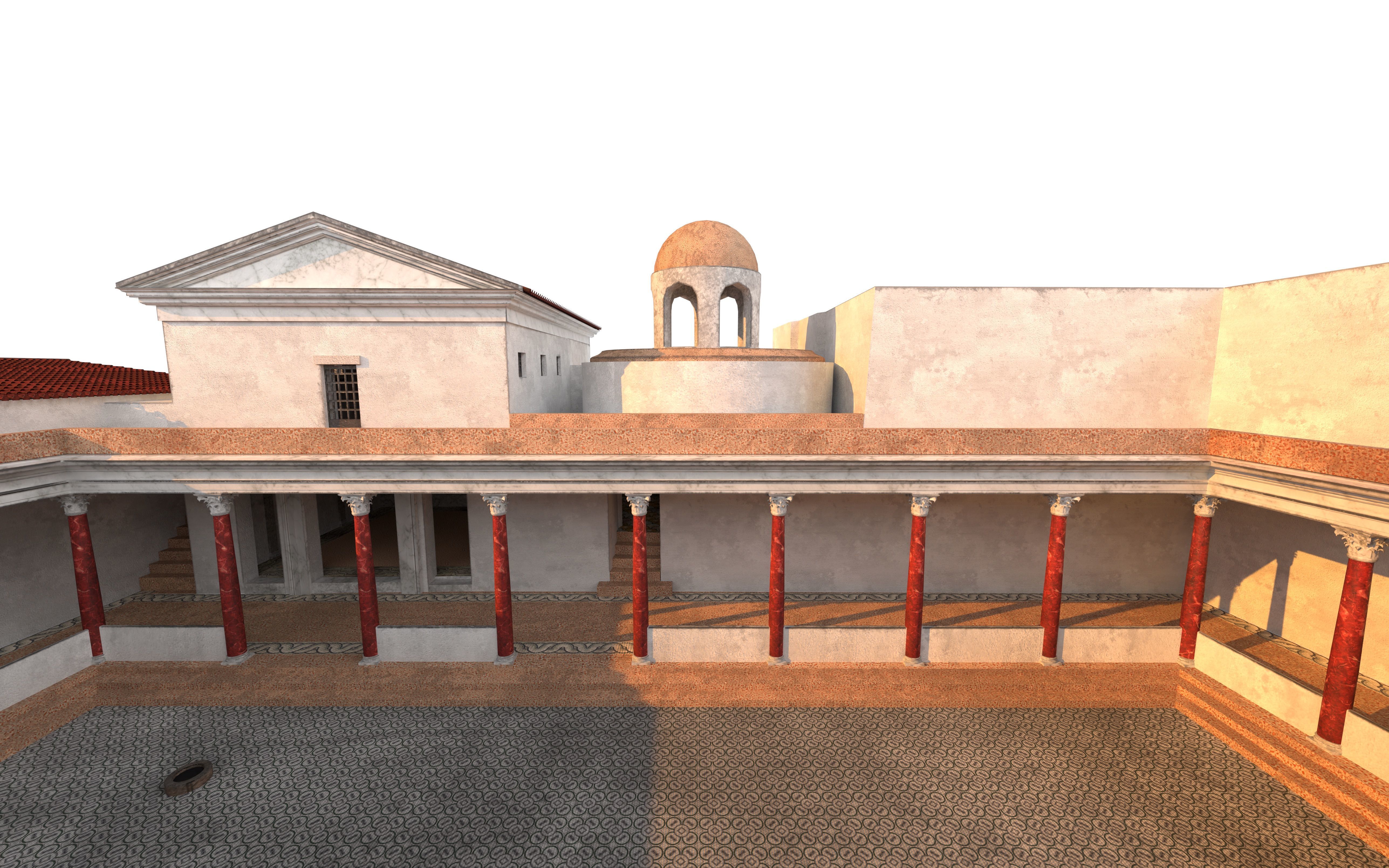 Maison de la Rotonde  Carthage Hill of the Odeon Low-poly 3D model_1