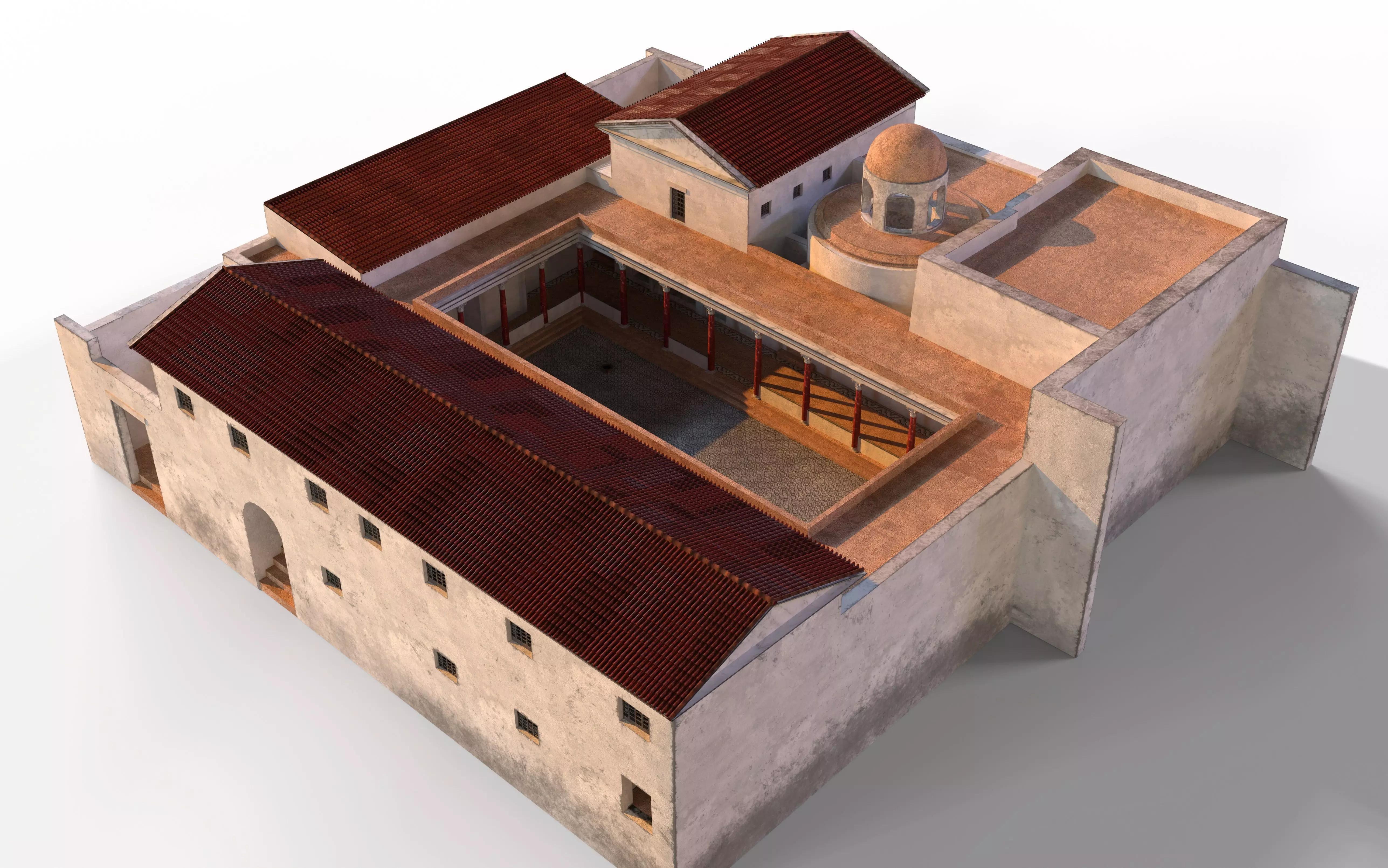 Maison de la Rotonde  Carthage Hill of the Odeon Low-poly 3D model_0