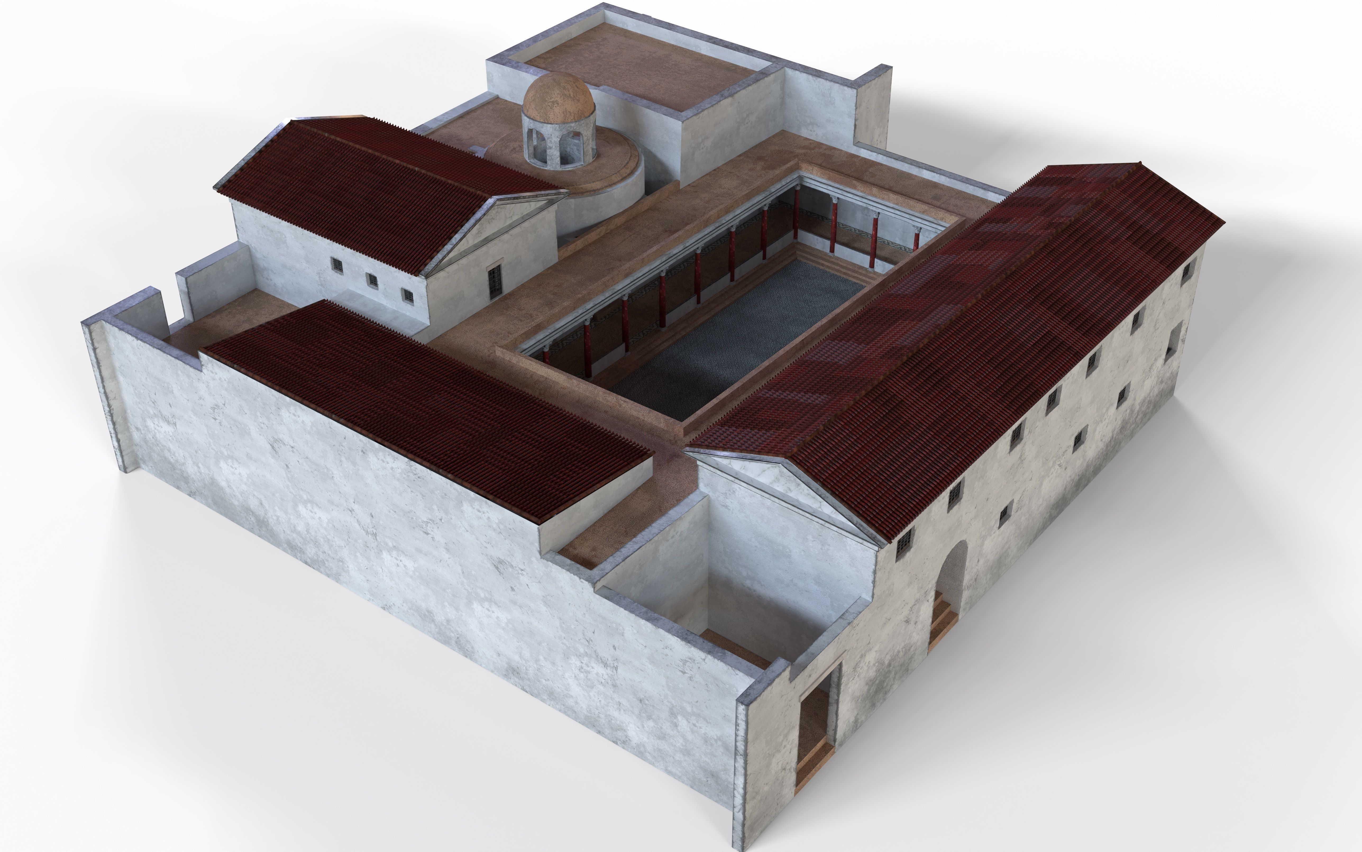 Maison de la Rotonde  Carthage Hill of the Odeon Low-poly 3D model_5