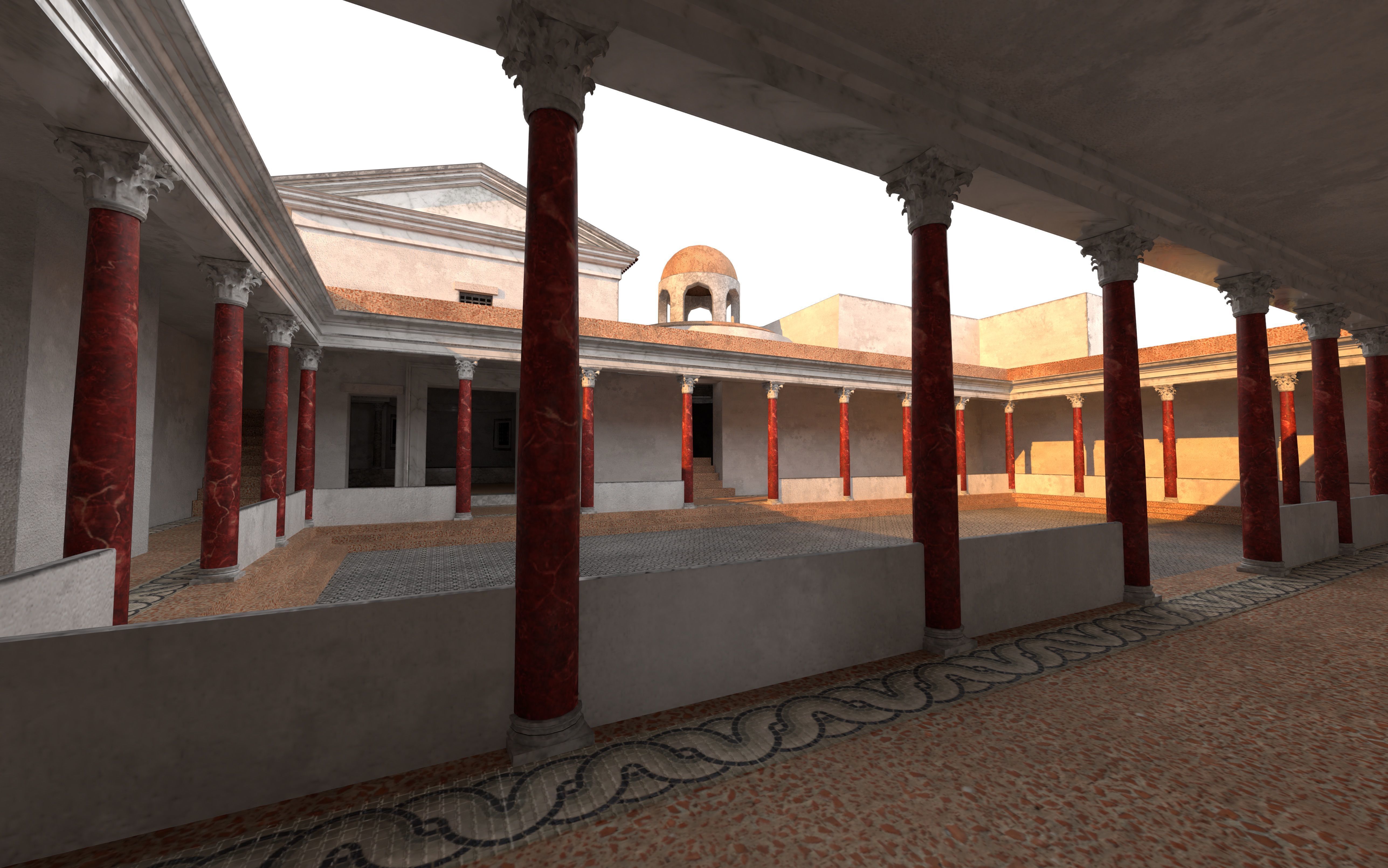 Maison de la Rotonde  Carthage Hill of the Odeon Low-poly 3D model_4