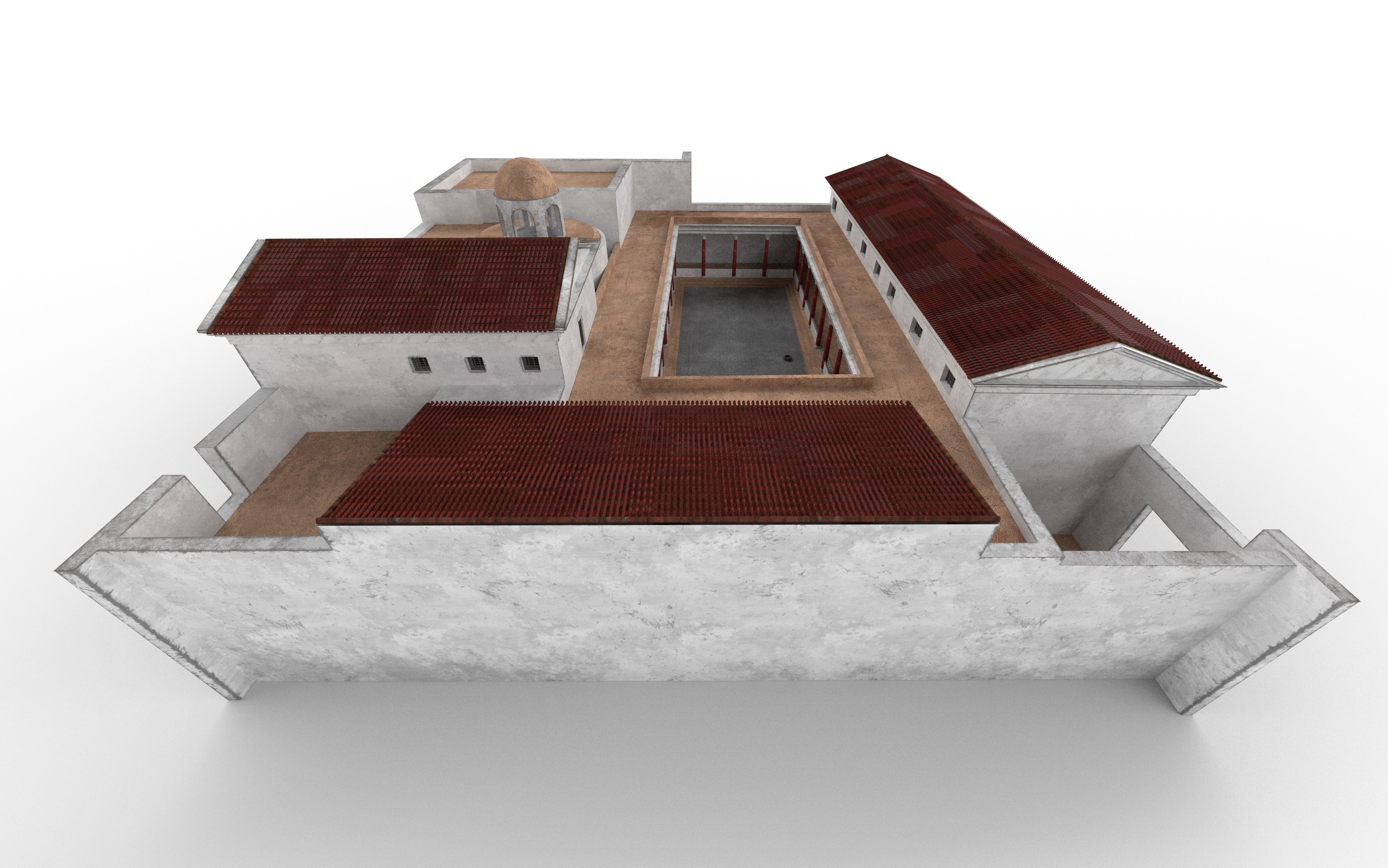 Maison de la Rotonde  Carthage Hill of the Odeon Low-poly 3D model_22