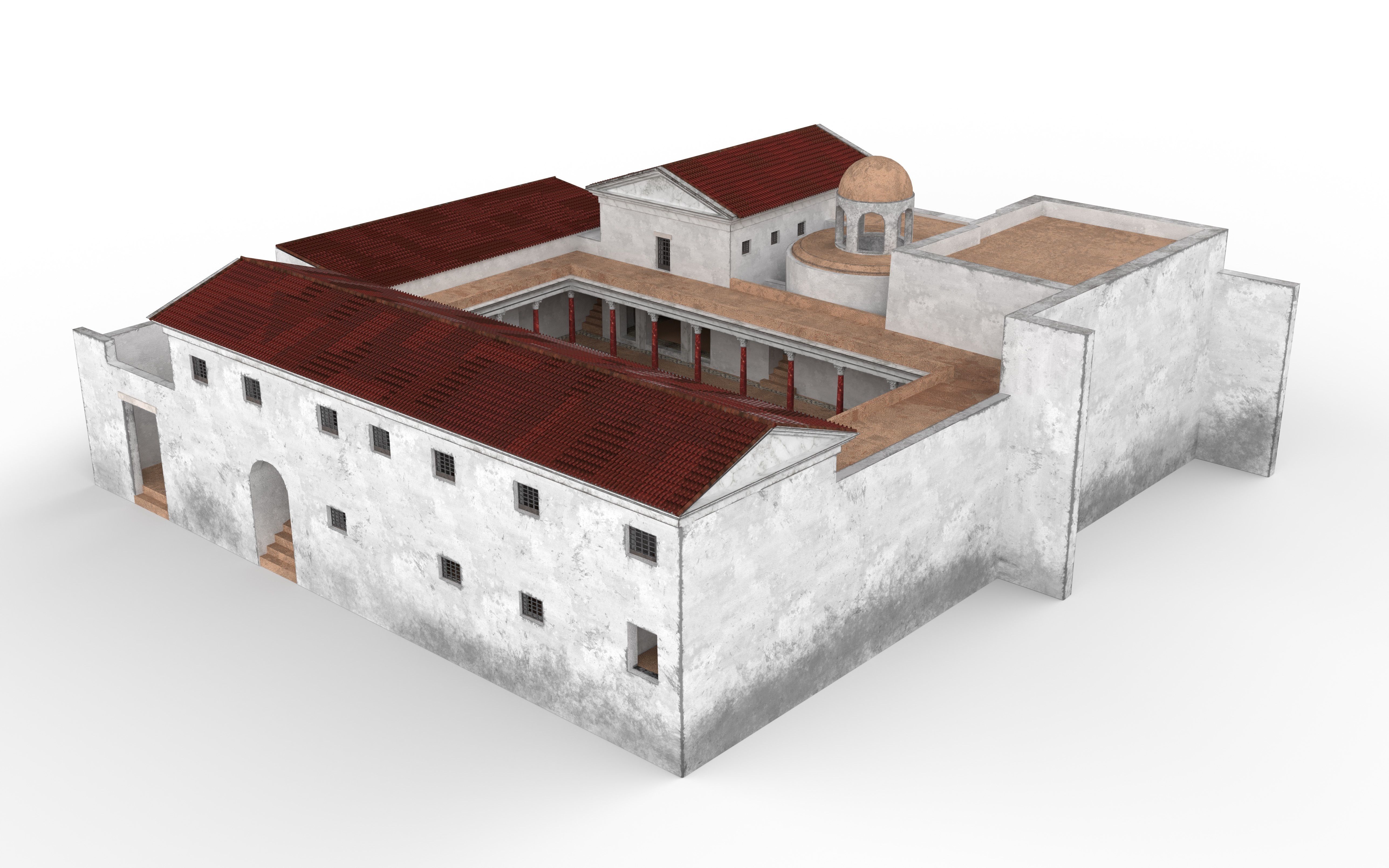 Maison de la Rotonde  Carthage Hill of the Odeon Low-poly 3D model_8