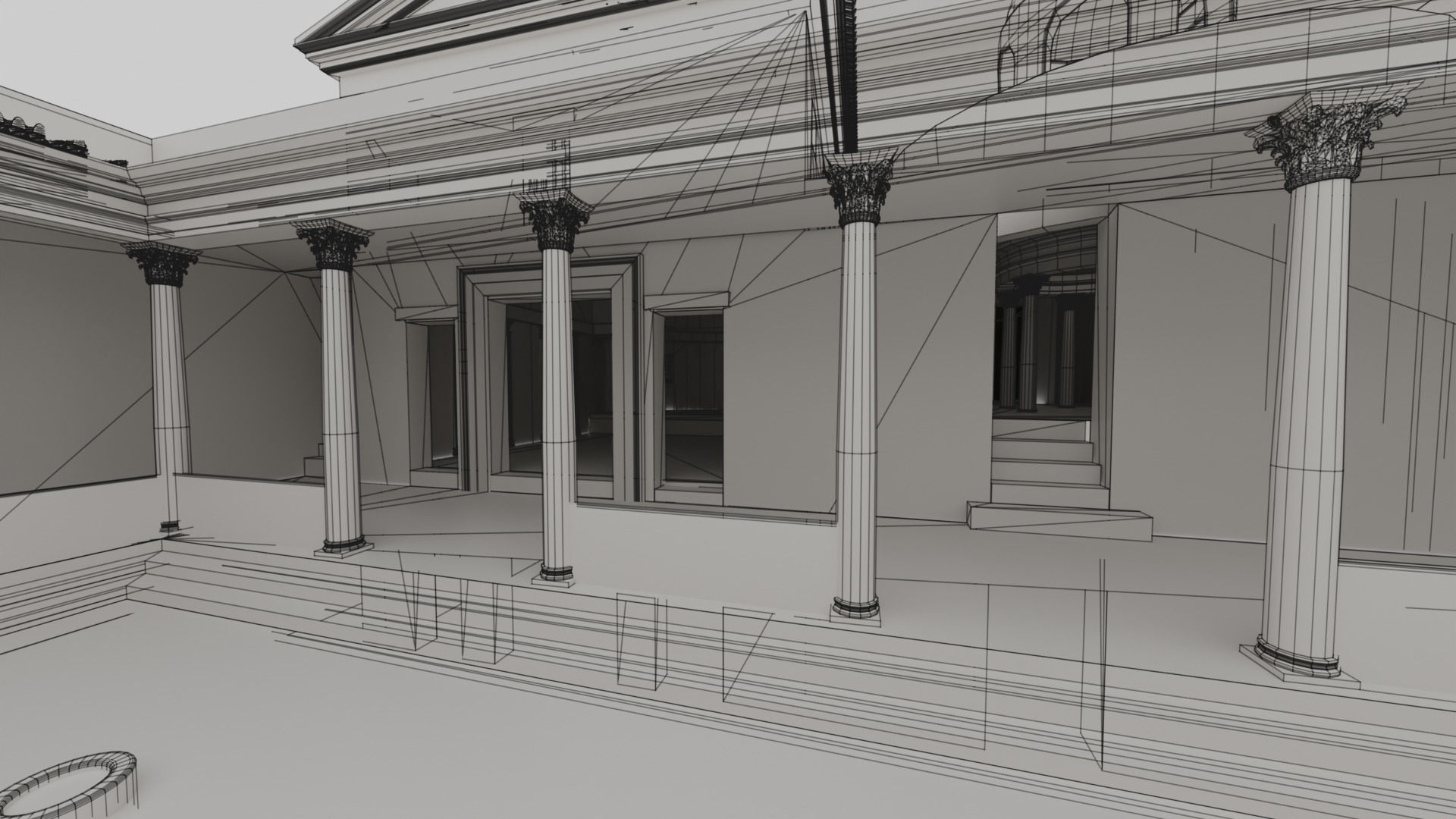 Maison de la Rotonde  Carthage Hill of the Odeon Low-poly 3D model_25