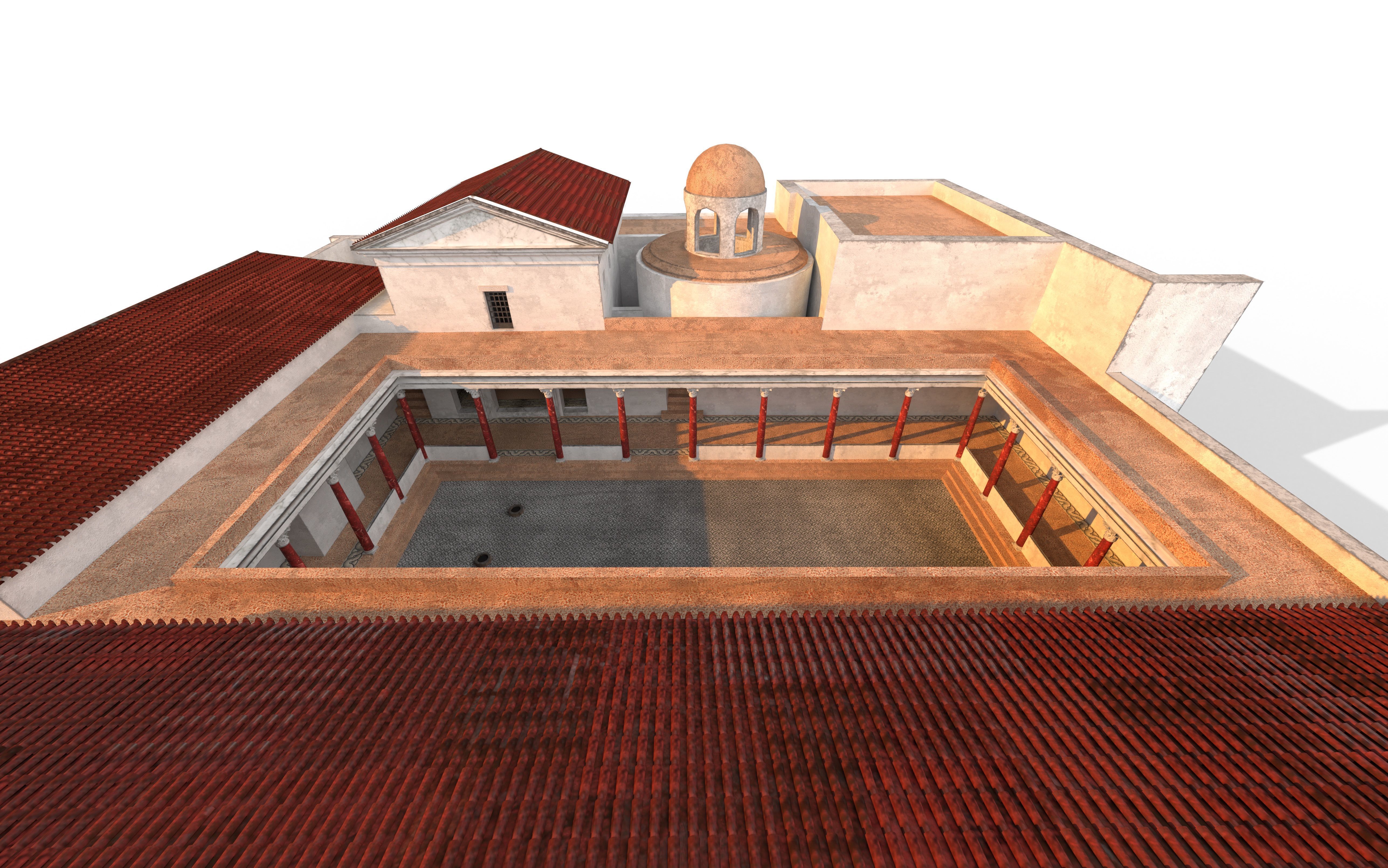 Maison de la Rotonde  Carthage Hill of the Odeon Low-poly 3D model_6
