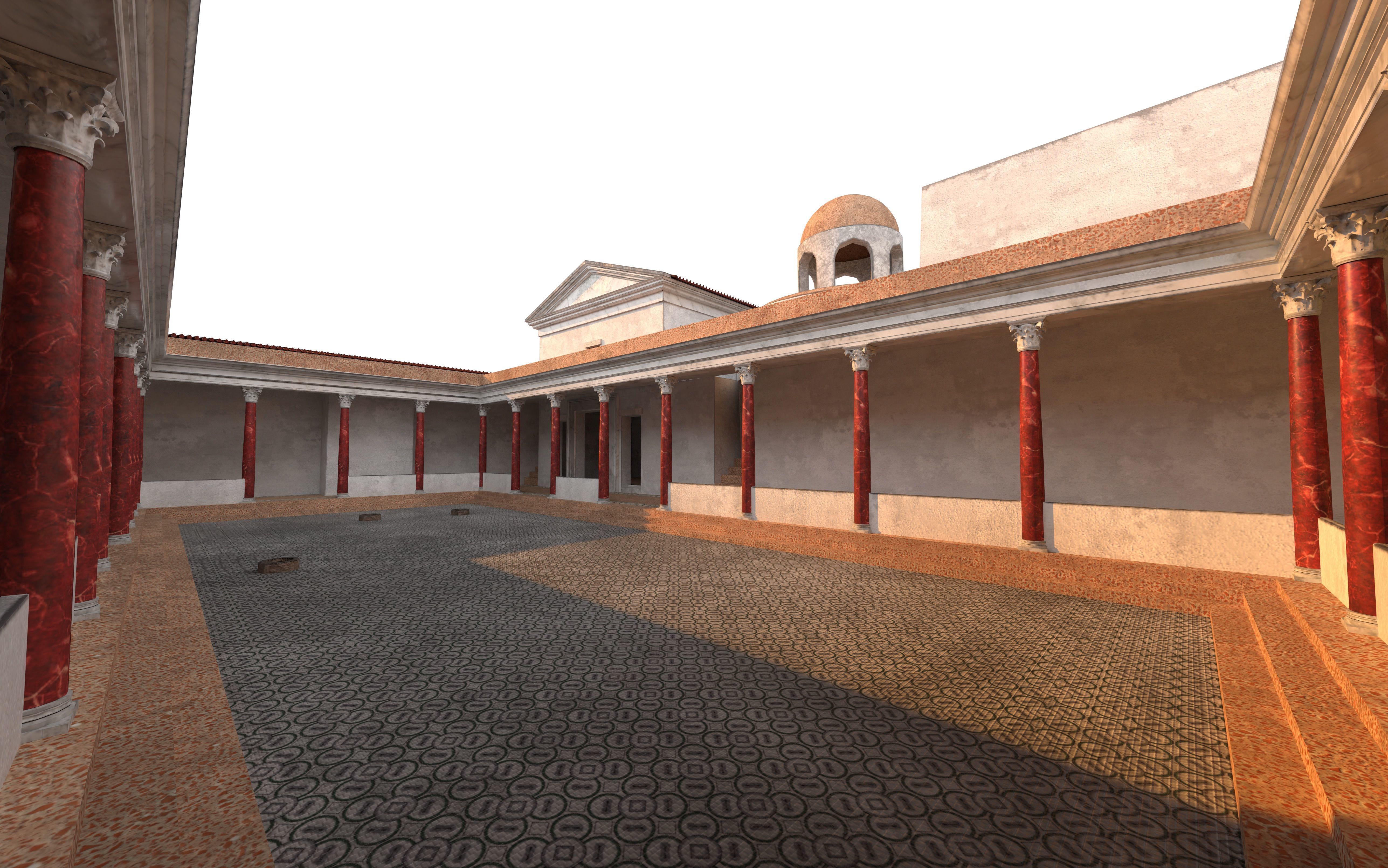Maison de la Rotonde  Carthage Hill of the Odeon Low-poly 3D model_3