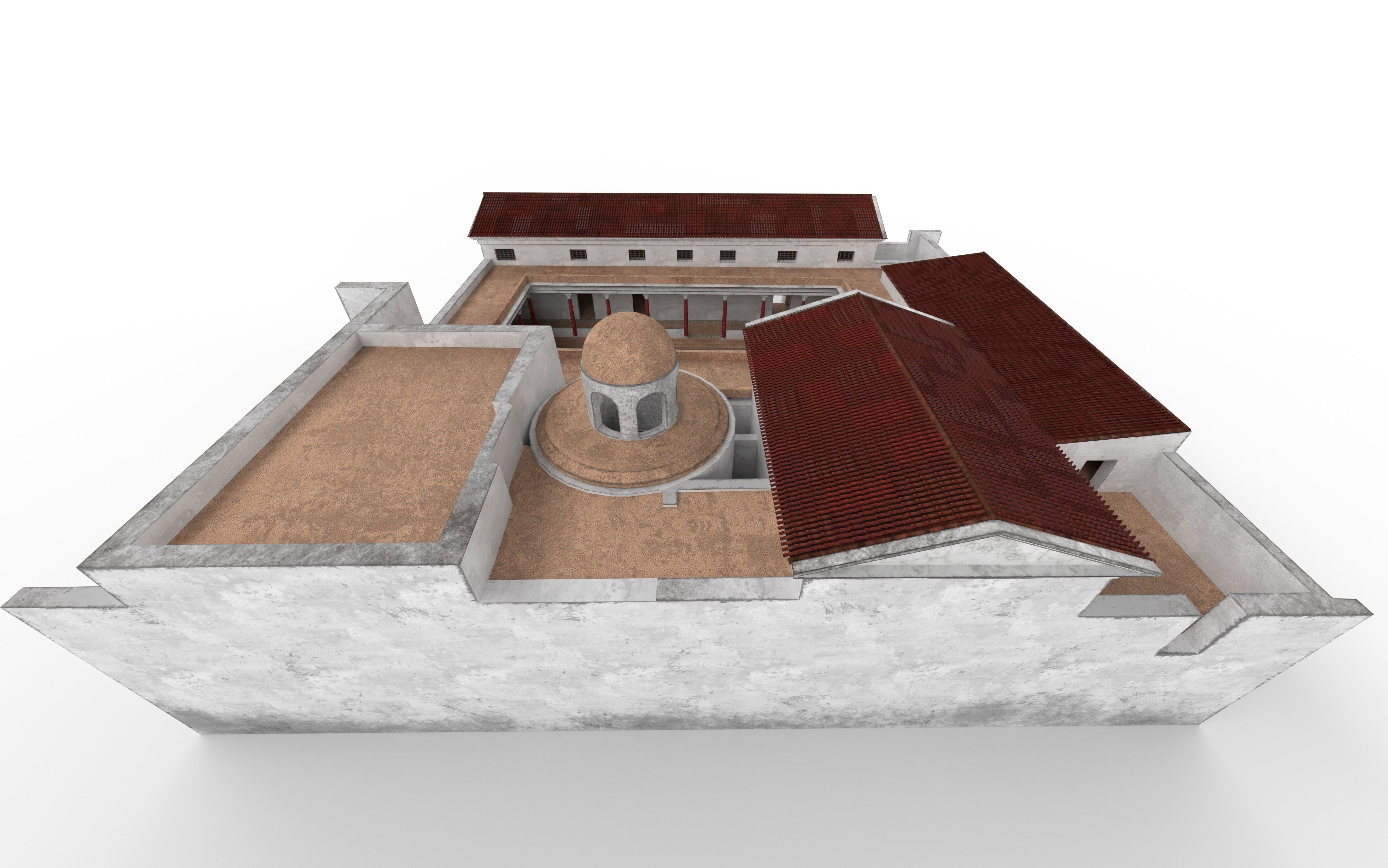 Maison de la Rotonde  Carthage Hill of the Odeon Low-poly 3D model_19