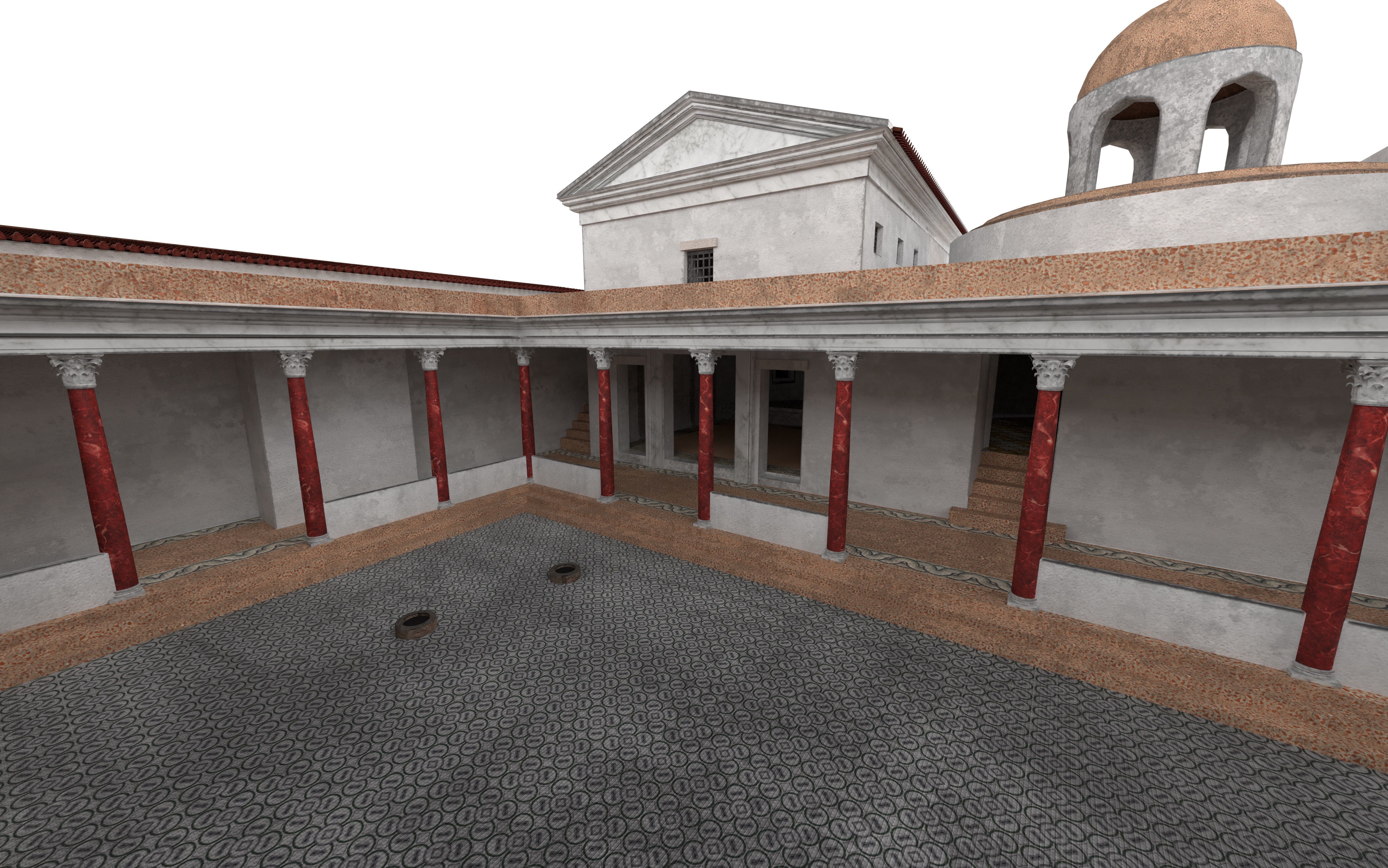 Maison de la Rotonde  Carthage Hill of the Odeon Low-poly 3D model_20