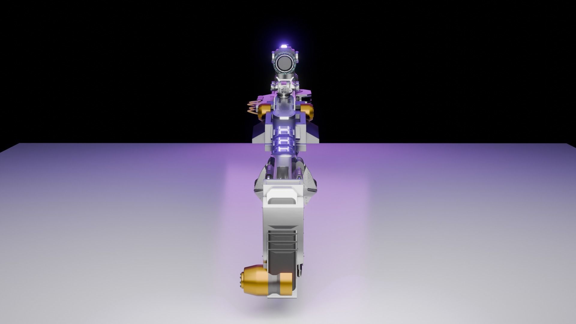 3d sci fi futuristic  gun  3D model_3