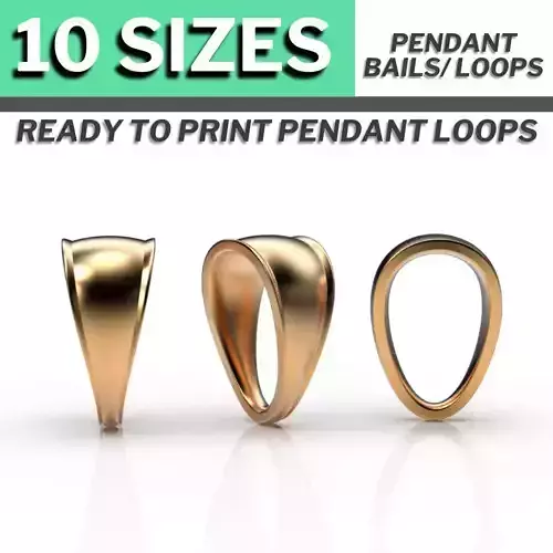 BAILS LOOPS  PACKAGE for Pendants Necklaces 3d models
