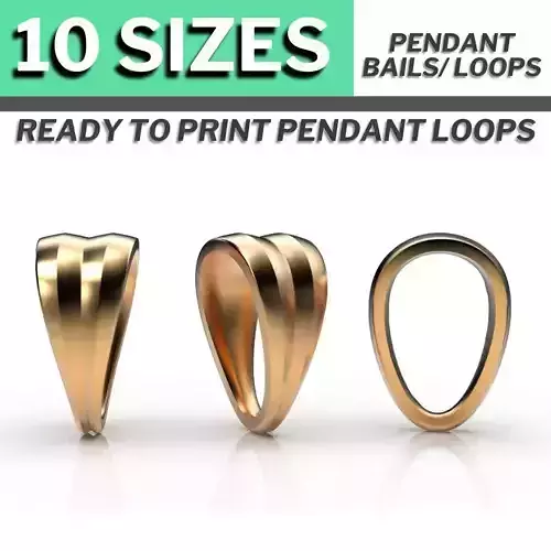 BAILS LOOPS  PACKAGE for Pendants Necklaces 3d models