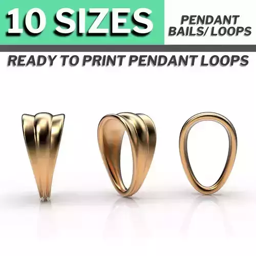 BAILS LOOPS  PACKAGE for Pendants Necklaces 3d models 3D print model