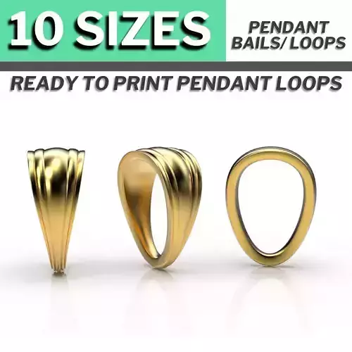 BAILS LOOPS  PACKAGE for Pendants Necklaces 3d models