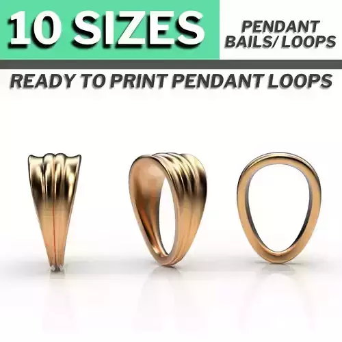 BAILS LOOPS  PACKAGE for Pendants Necklaces 3d models