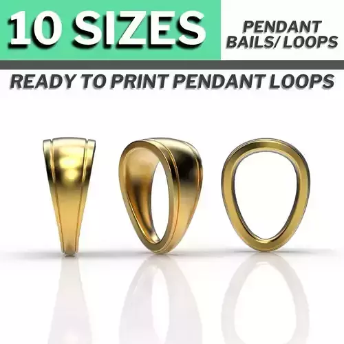 BAILS LOOPS  PACKAGE for Pendants Necklaces 3d models